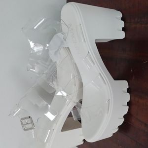 Mackin J Clear Chunky platform sandals